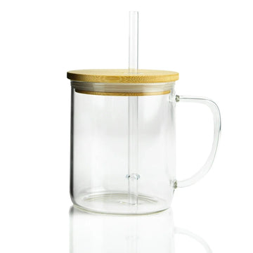 11OZ GLASS COFFEE MUG - CLEAR - Customizable